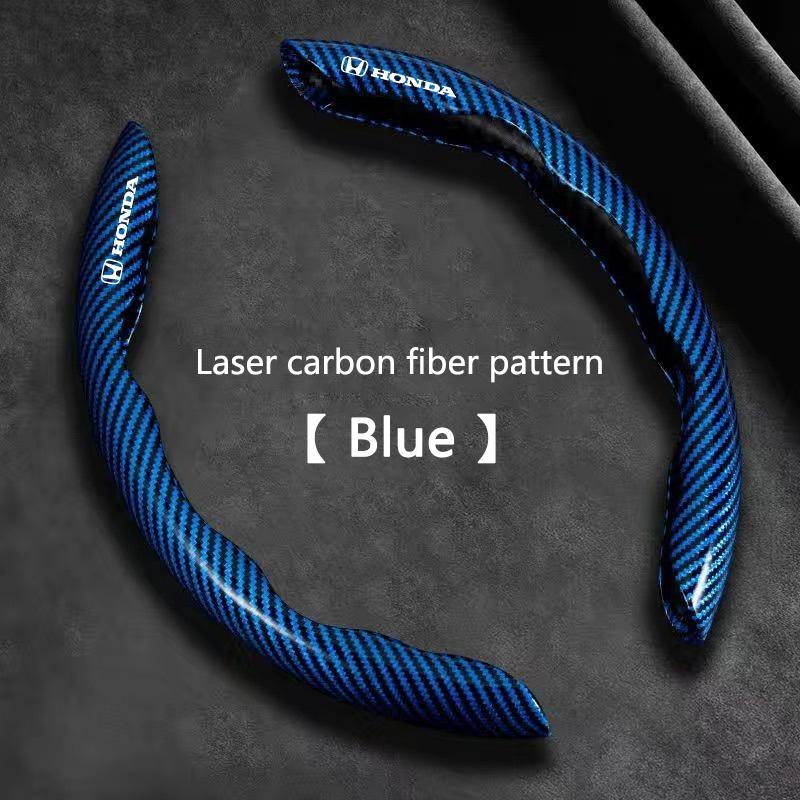 2PCS Carbon Fiber PVC Car Steering Wheel Covers For Honda Civic Fit Jazz Accord Pilot CRV Odyssey Passport City Shuttle HRV LV4