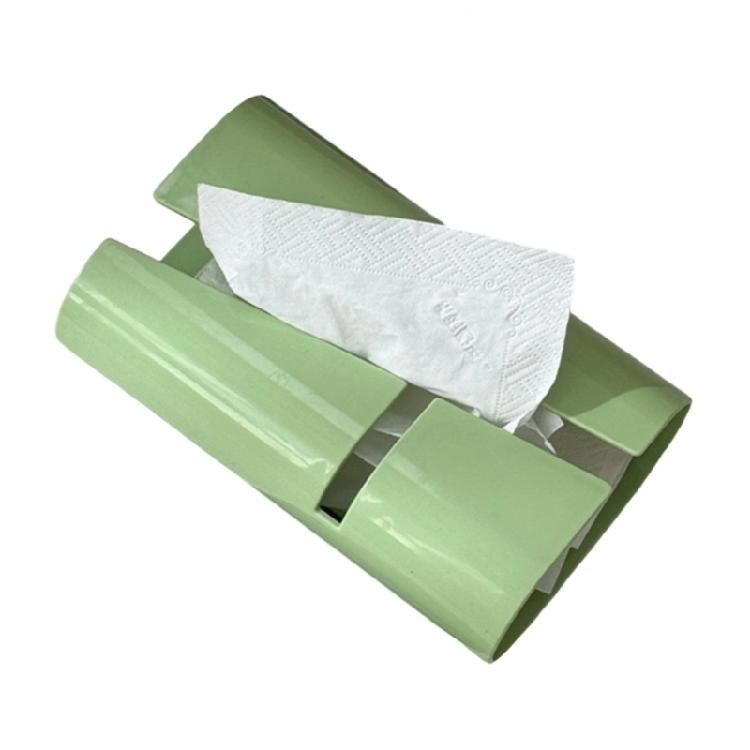 

Fashionable Curved Edge Tissue Box Organizers Durable ABS Construction Stylish Tissue Dispenser Ideal For Cafe Decors жёлтый