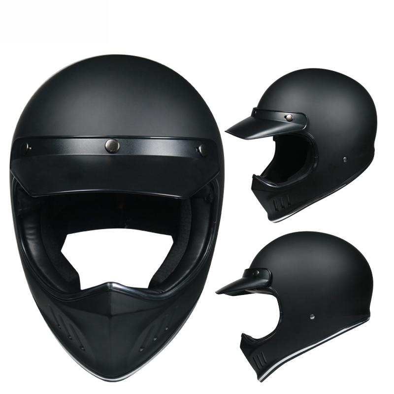 Retro Motorcycle Helmet, Retro Coffee Racer, Personality, Full Face, DOT Certified, Jet M