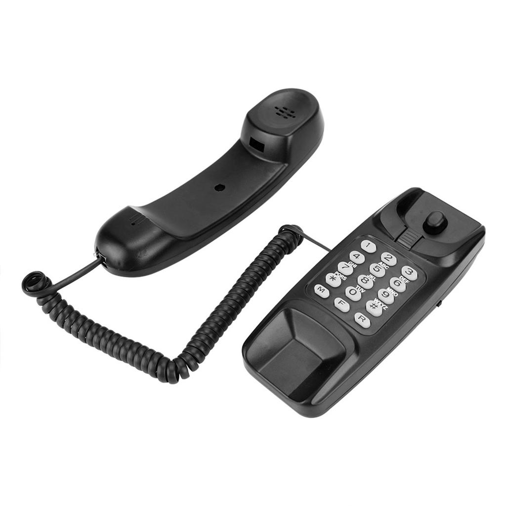 Wall Mount Landline Telephone Extension No Caller ID Home Phone For Hotel Family(Red)