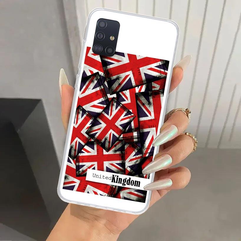 Union Jack England UK Flag Phone Case for Samsung Galaxy A52 A32 A22 A12 A02S A50S A30S A10S Note 20 Ultra 10 Plus S10 A31 A20 A