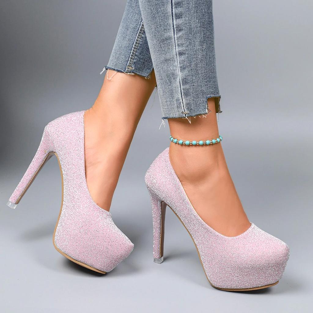Fashion Women Pumps Stiletto Sexy High Heels Women 2025 New Spring Summer Casual Plus Size Pumps Platform Wedding Shoes Zapatos De Mujer