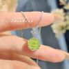 Exquisite Rose Flower Cut Purple Cubic Zirconia Pendant Necklaces Stud Earrings copper Color Rings Zircon Sets For Women