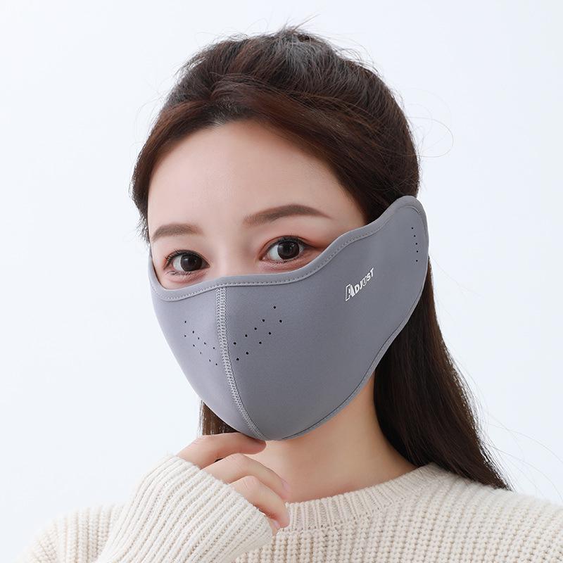 

Winter Adult Warm Mask with Ear Muffs - Dust & Wind Protection, Adjustable Sports Cycling Face Cover