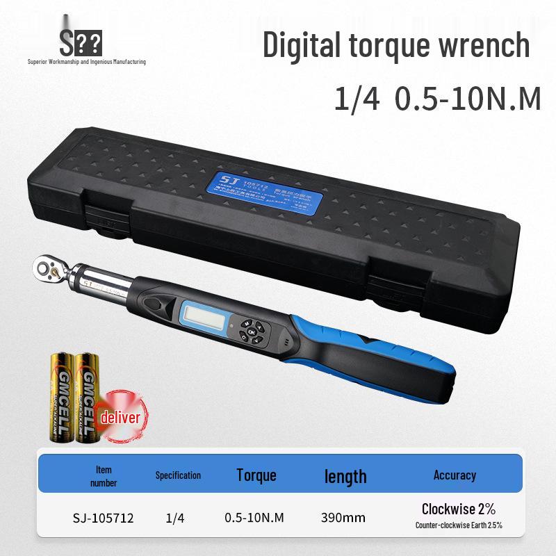Electronic Digital Torque Wrench with Adjustable Socket for Automotive Repair