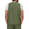 Men's Lightweight Button Front Linen Vest Sleeveless Casual Summer Shirt Non-Iron Breathable Fabric Relaxed Fit