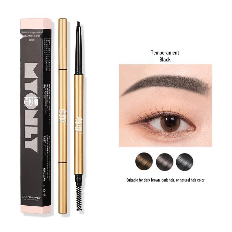 Ultra-Fine Gold Bar Eyebrow Pencil: Natural, Waterproof, Sweatproof, Long-Lasting, Non-Fading, Easy Outline for Women