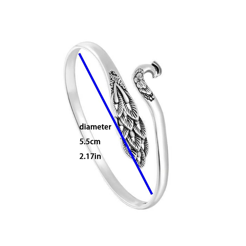 Hollow Chinese Style Bangle Vintage Ethnic Style Bracelet Peacock Opening Bracelet  Jewelry Gifts