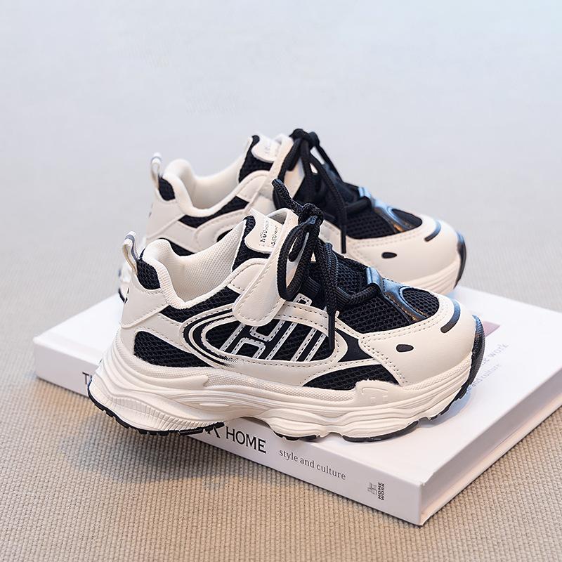 Flickors sportskor 2025 nya vår barnskor meshskor vår och sommar flickor andningsbara pappaskor flickor