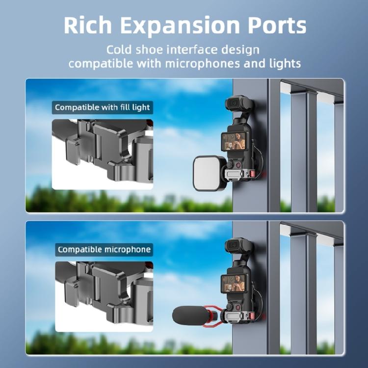 Quick Fixation Magnetic Mount for Pocket 3 Accessories with Adjustable Holder for Desktop Use