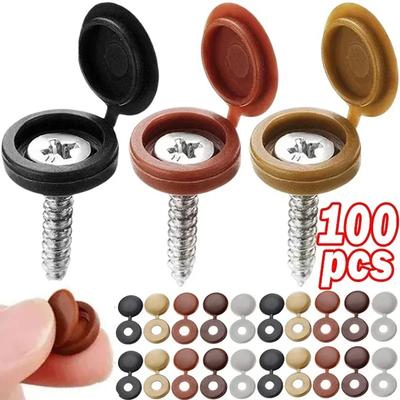 5/100pcs Screw Plastic Decorative Covers Universal Car Furniture Self-tapping Screw Cap Decor Cover Auto Accessories