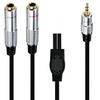 3.5mm to Dual 6.35mm Stereo Cable 1/8 Mini Jack to 2x6.35mm Y Splitter Adapter