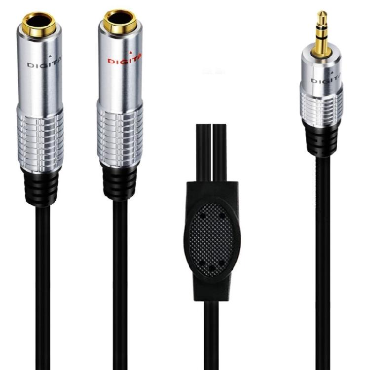 3.5mm to Dual 6.35mm Stereo Cable 1/8 Mini Jack to 2x6.35mm Y Splitter Adapter