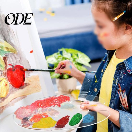 Pigment Plate Painting Palette Transparent Non-stick Comfortable Grip Clear Acrylic Oil Paint Mixing Tray with Thumb Hole Studio Accessories Color