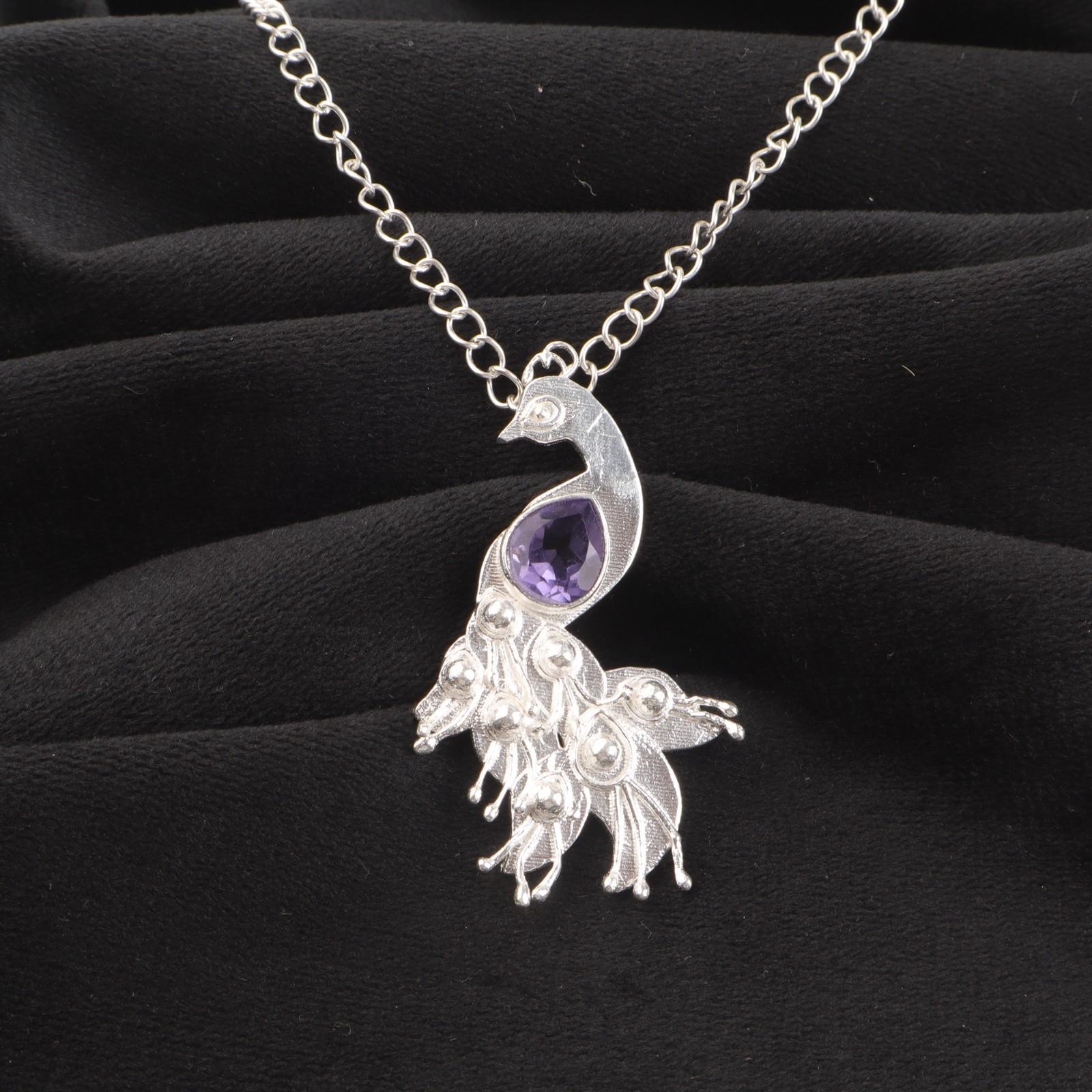 

Иолит Драгоценный камень Серебро 925 пробы Ювелирные изделия Кулон ручной работы 2 Подарок для нее CP-21-7