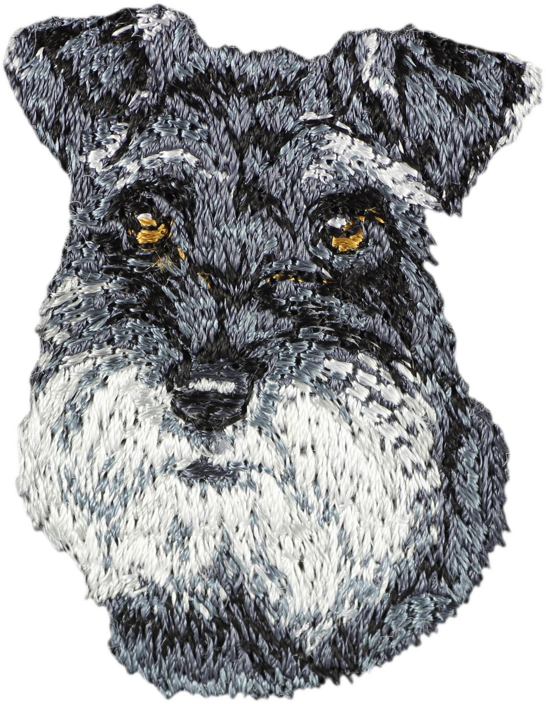 

Schnauzer II - dog-shaped patch, embroidered patch, unique decoration for Art-Dog backpack різнокольорові кольору