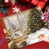 1pc Painting On Numbers Christmas Tree Snow Scene Christmas Gifts Wall Art Picture With Numbers Home Furnishing Decor 40x50cm/16x20inch Without Frame