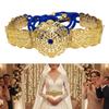 Luxurious Cutout Detailing Wedding Belt Sparkling Rhinestones Embellished Metal Waist Chain For Bride Occasion