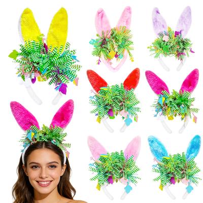 Children Headwear Comfortable Rabbit Ear Headband Animal Headband Stylish Easter Party Photo Prop For Easter Egg Hunt Party