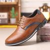 2025 Men's Plus Size Lightweight Casual Leather Shoes - Versatile, Fashionable, Lace-Up for All Seasons