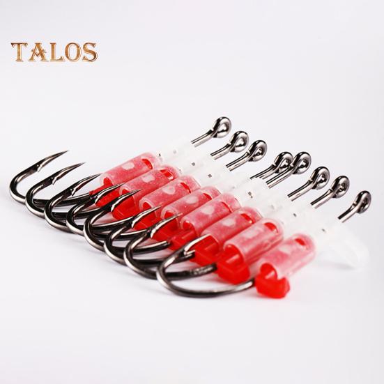 3/5/10/15/20Pcs Luminous Live Shrimp Fixing Hook Heavy Duty Glow-in-the-dark Barbed Fishhook Freshwater Saltwater Catfish Bass Fishing Hook Fishing