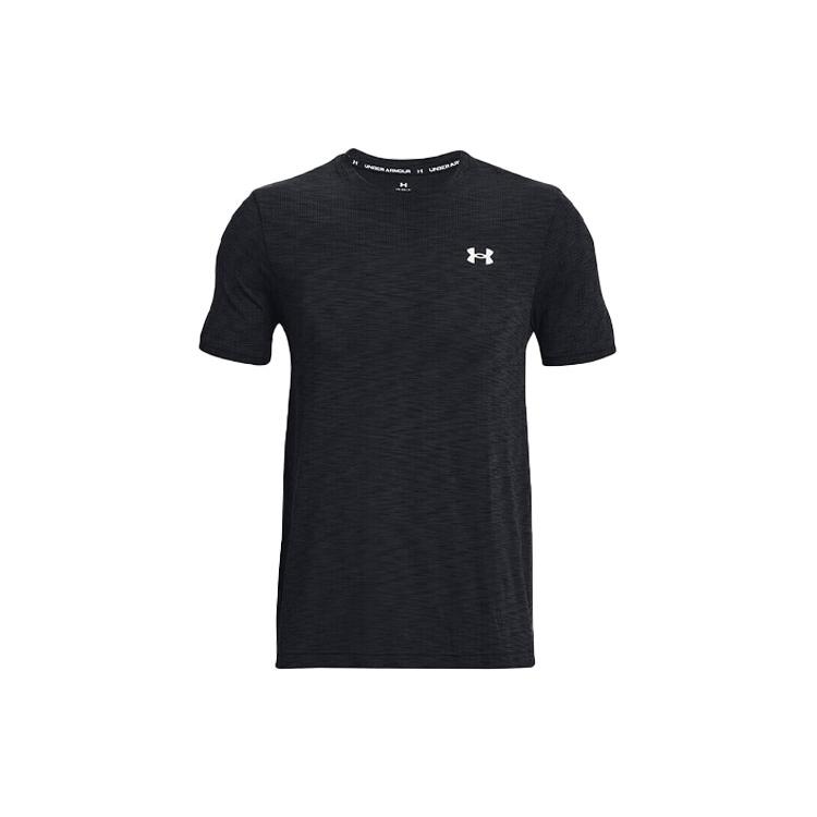 Under Armour T Shirts Men's Black Crew Neck Moderate Straight Fit 1359870-001