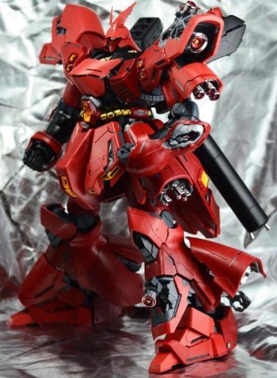 MG Sazabi Metall-Nachbrenner Komplettset Rot 1/100 MSN-04 Ver.Ka (Silbernes Äußeres, Interieur)