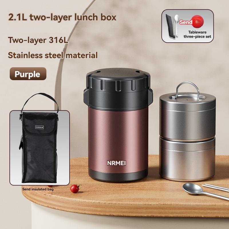 

Stainless Steel Lunch Box, Large Capacity, Outdoor Portable Bento Box, Multi-Layer Thermal Food Storage Container, New Upgrade 2100-3200ML