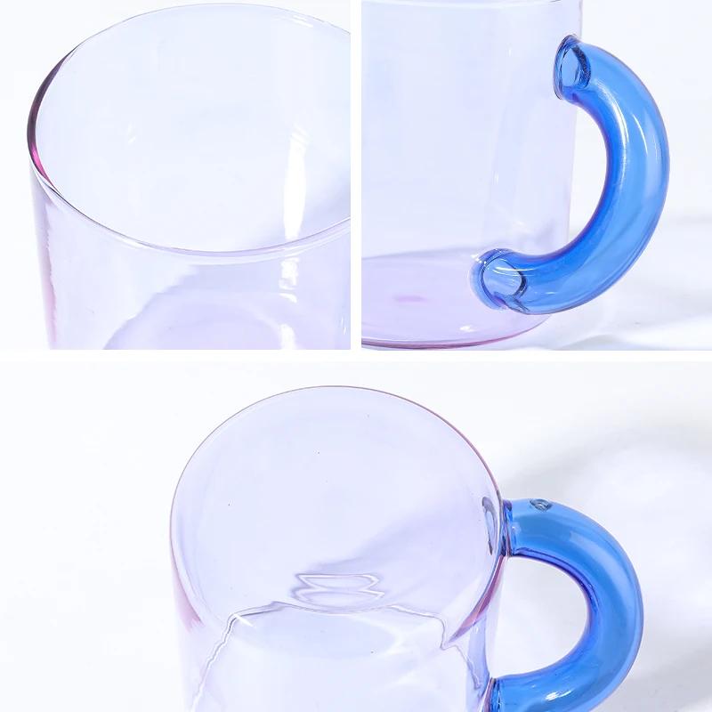Craft Made Glass Mug Coffee Cup Glass Spoon Borosilicate Glass Cup Office Cups Birthday Gift Coffee Mugs Tea Spoon