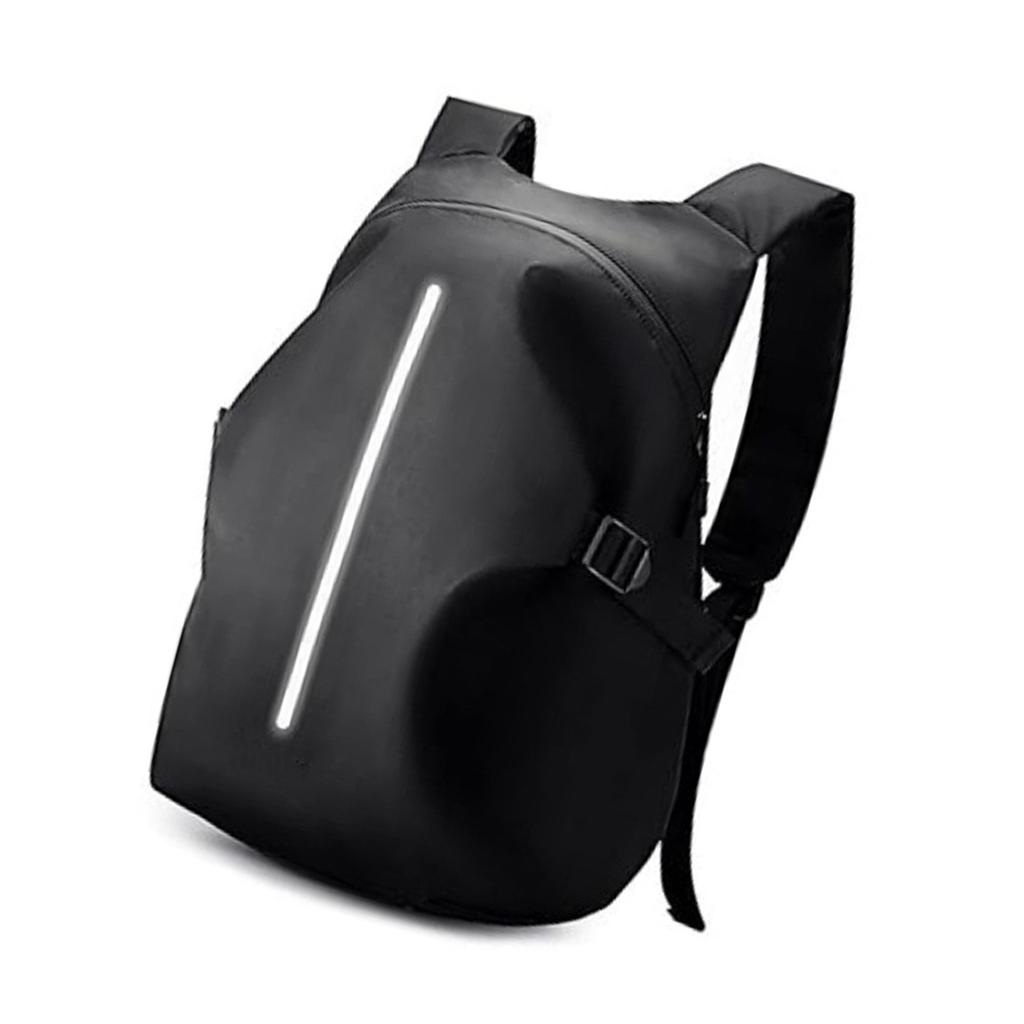 Motorcycle Helmet Backpack Rainproof Reflective Large Capacity Durable Nylon Backpack for Men Riding Travel Sports