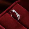 Cross-band diamond ring, shining exquisite, suitable for Independence Day, daily wear, fashionable and versatile