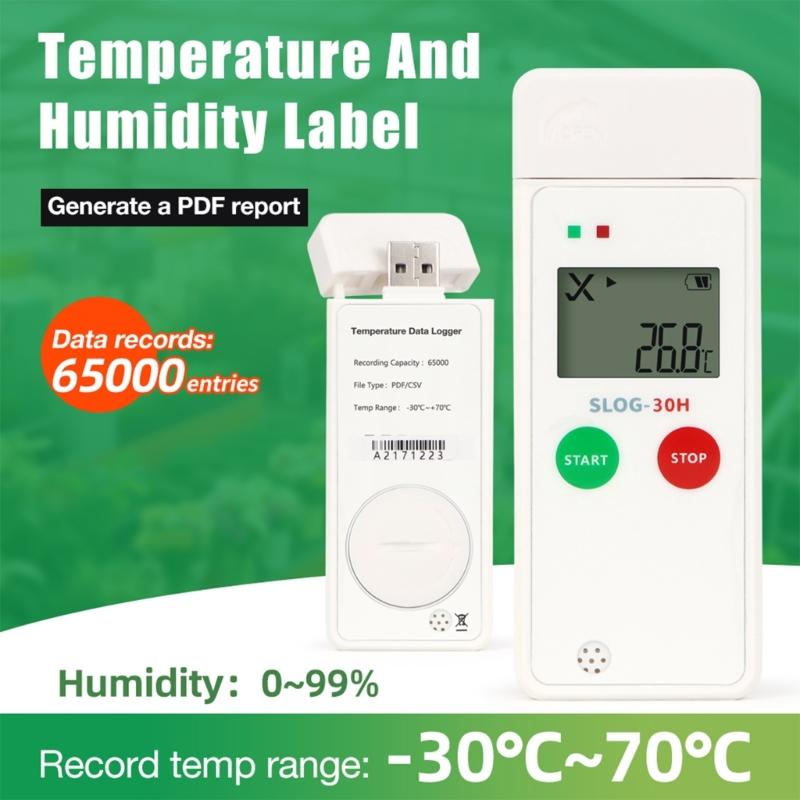 Industrial Humidity Temperature Meter Multifunction Climate Trackers Hearable Alarm System Historical Data Analysis Tool