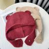 Winter Autumn Warm Beanie Hats Cute Ear Protection Cap Korean Bear Ear Knitted Cap  Ski