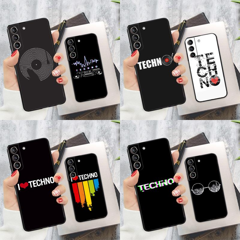 Techno Music Phone Case For Samsung Galaxy S22 S23 S24 Ultra S20 S21 S24 FE S9 S10 Plus Note 10 20 Ultra
