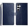 For Samsung Galaxy S25 FE Case Y Shaped Lines Imprint Leather Phone Cover