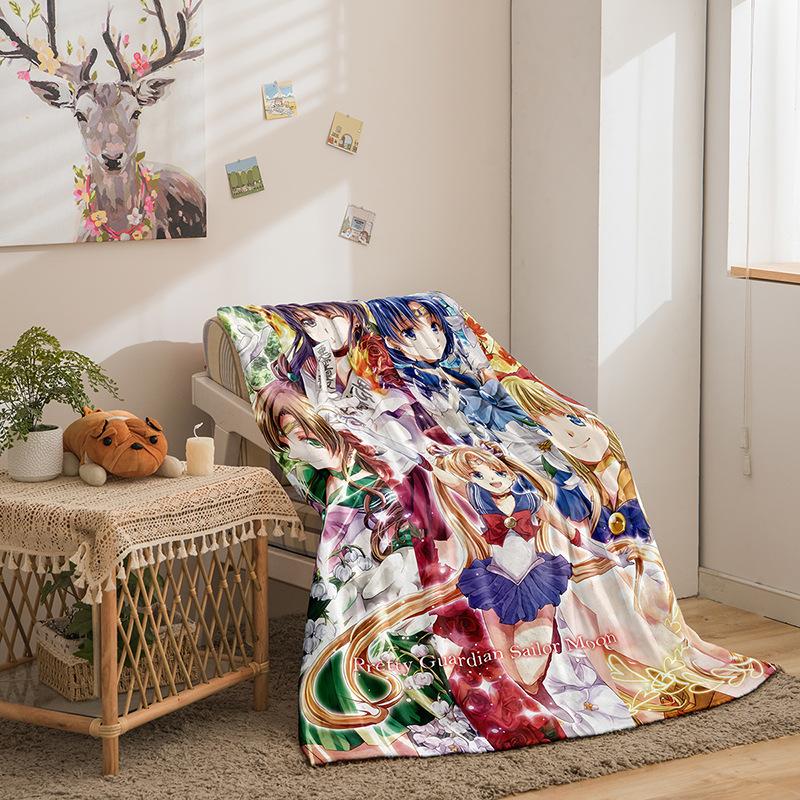 Cartoon Beautiful Girl Series Double-Sided Flannel 3D Digital Printing Blanket Blanket