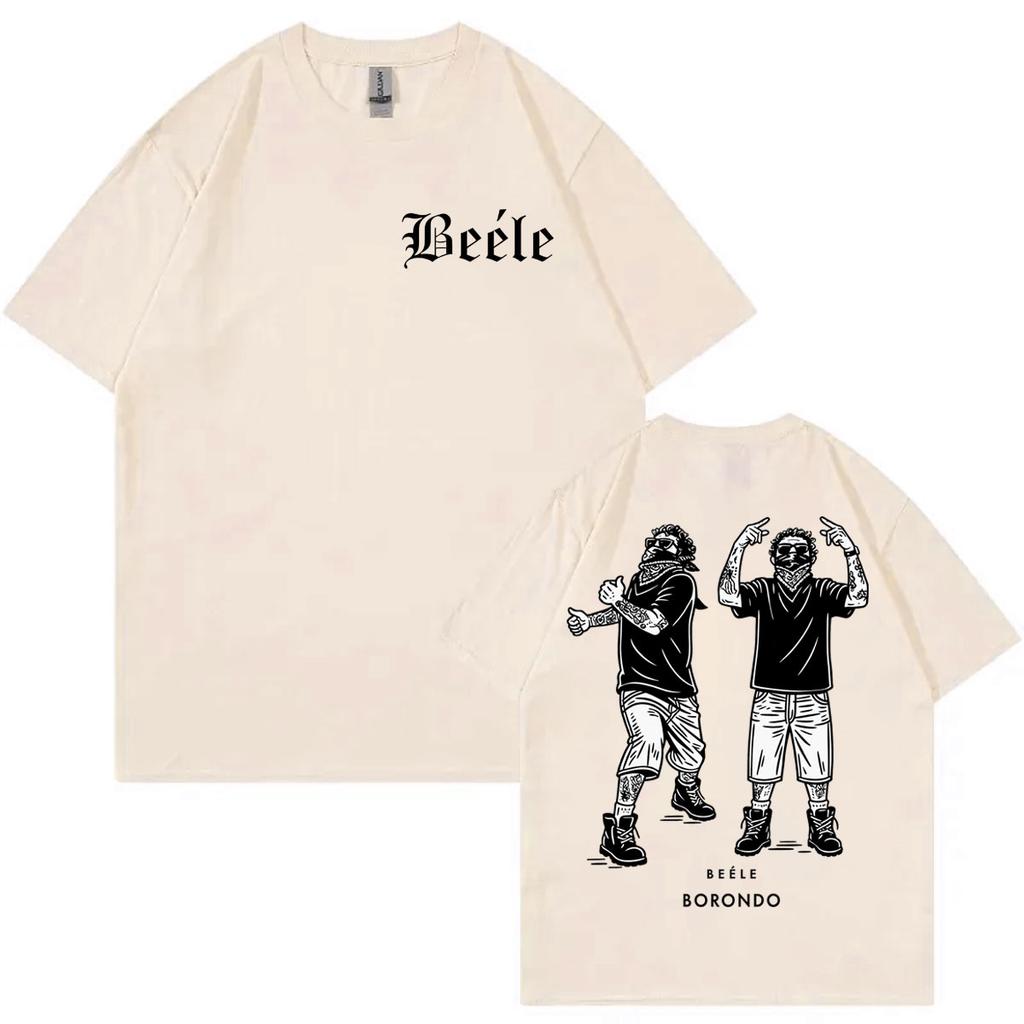 Rapper Beele Borondo Merch T-Shirt Unisex Unisex Mode Hip Hop Vintage Kurzarm-T-Shirts Sommer Lässig Locker Baumwoll-T-Shirts