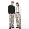 Men's Clothing | American Camouflage Vibe Tooling Large Pocket Wide Leg Straight Washed Jeans Casual