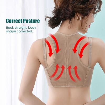Corset gainant invisible pour femme, correction de la position de la poitrine avec support dorsal et épaules, correction de la position debout