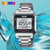 Square Dial Men's Business Steel Belt Watch Waterproof Simple Fashion Electronic Watch