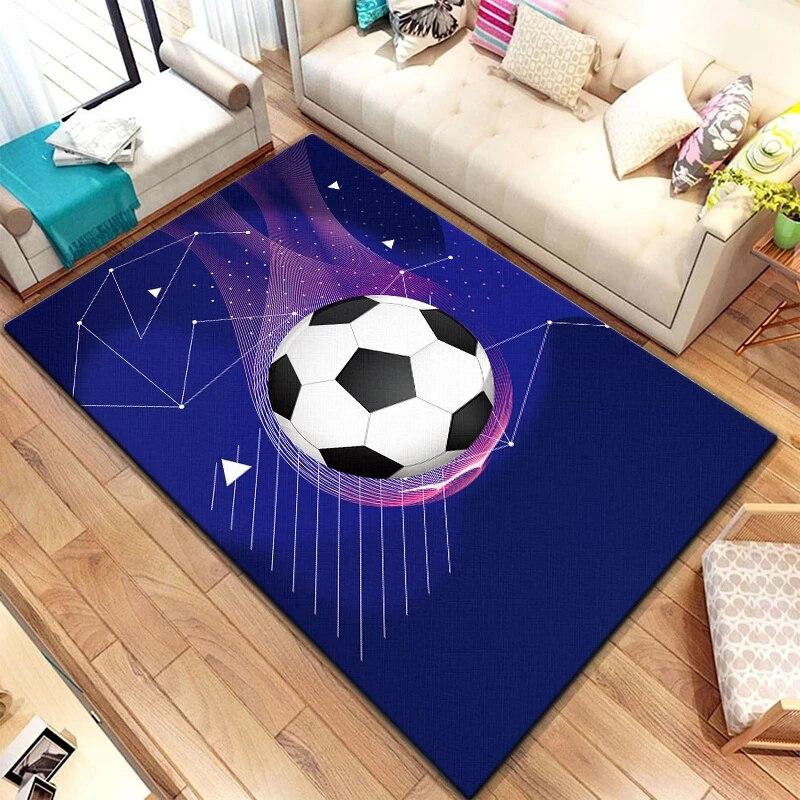Soccer Football Creativity HD Printed Carpet Household Rug Children's Room Living Room Chair Bedside Modern Simple Floor Mat