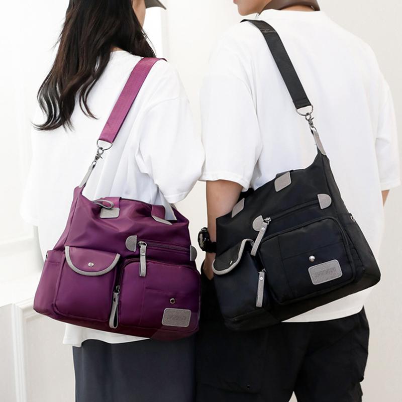 Borsa a Spalla da Donna Multifunzione Borsa a Tracolla in Nylon Borse Impermeabili Borse da Viaggio Tote a Grande Capacità