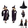 Spellbinding Sleeveless Witch Dress Featuring Elegant Accessories For Halloween Celebrations