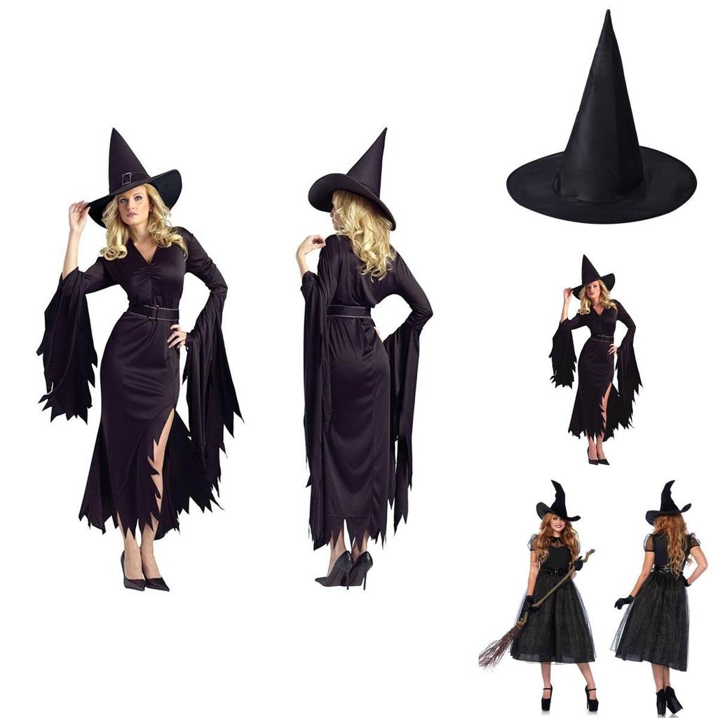Spellbinding Sleeveless Witch Dress Featuring Elegant Accessories For Halloween Celebrations