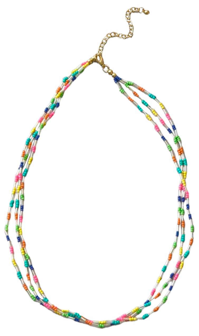 [CIAOPANIC TYPY] H.S 3-рядное бусинное ожерелье TYZ1041511A0006 Бесплатный не