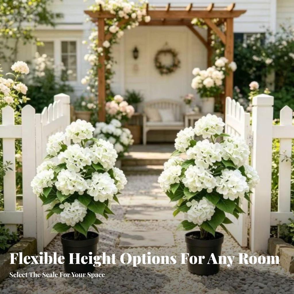 Artificial Hydrangea Tree Indoor Faux Potted Dense for Entryway
