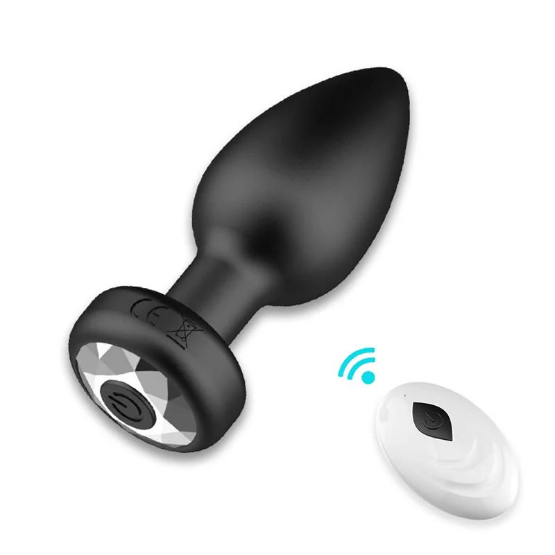 Anal Vibrator Sex Toys For Men Wireless Remote Butt Plug Anal Plug LED Light Male Prostate Massager Vibrating Sex Toys for Women