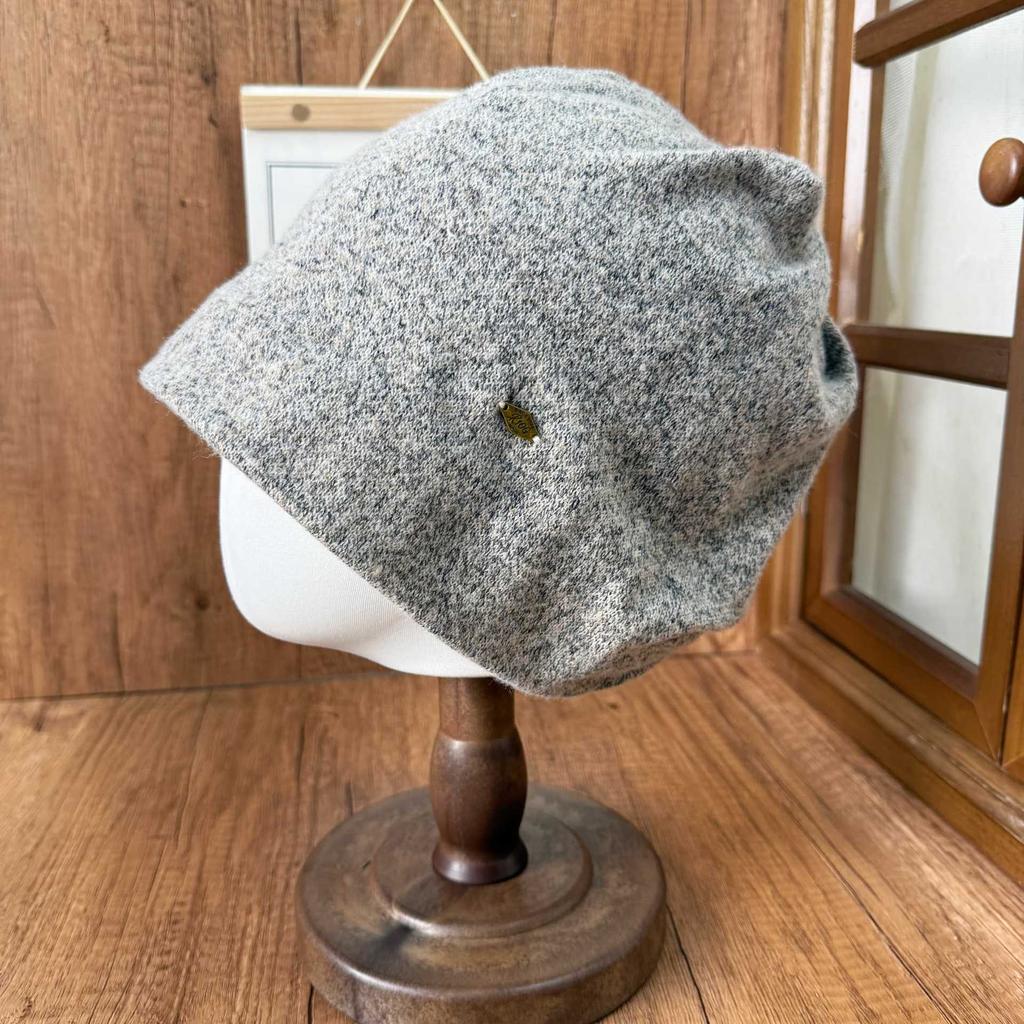 Big head circumference wool curled edge stacking hat women's autumn and winter warm versatile wool hat showing face small bag head cold hat