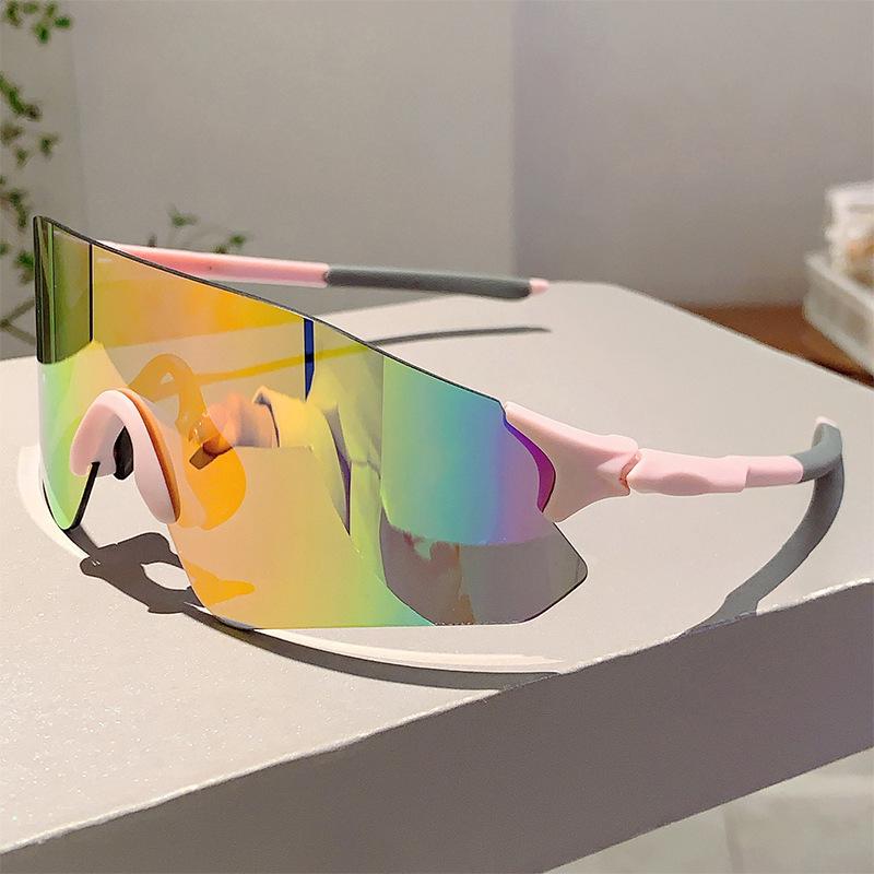 New Large Frame Sports Glasses Outdoor Integrated Cycling Sunglasses Mountaineering Men'S And Women'S Fashion Eyeglasses
