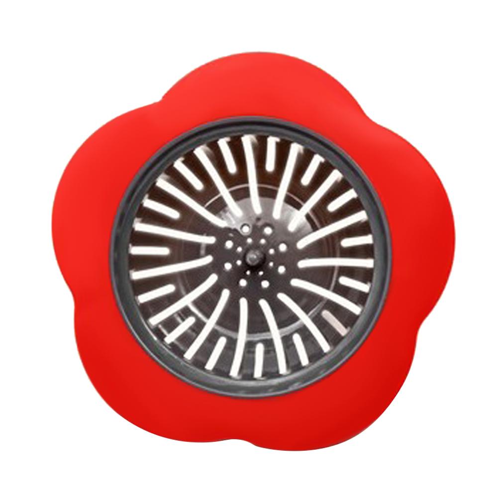 Flower Shape Bathroom Drainage Trap Not Stick Hair Catcher Trap Large Capacity Plastic Sink Sewer for Kitchen Bathroom